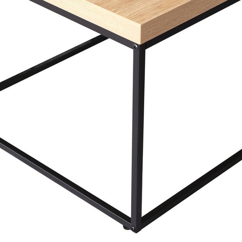 Konferenčný stolík 40x40cm, MDF divoký dub, čierna podnož