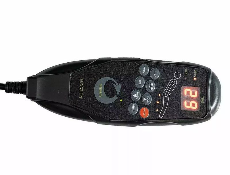 Polohovateľné masážne kreslo, béžové, s elektrickým ovládaním a vyhrievaním