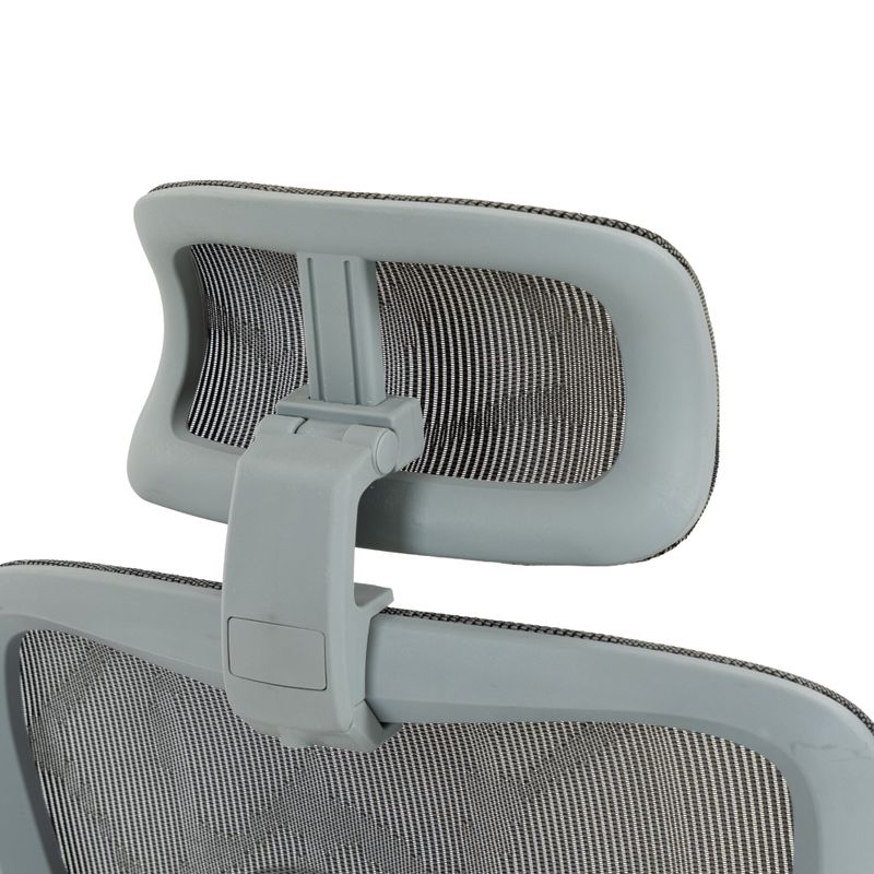 Ergonomické kancelárske kreslo, svetlosivé, sivé so sieťovinou