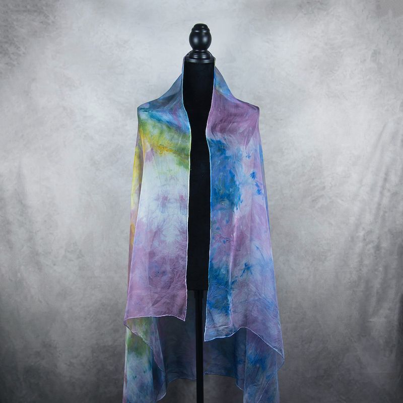 Luxusný hodvábny šál LIMITED_067 zo 100 % prírodného hodvábu, 180 x 110cm