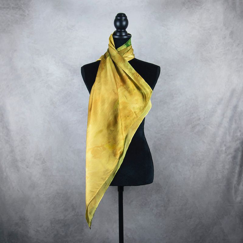 Luxusná hodvábna šatka LIMITED_320, 90×90cm, Made in Slovakia
