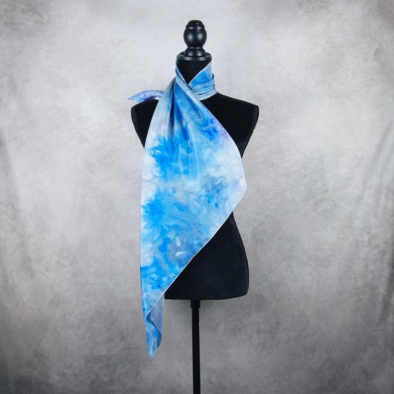 Hodvábna šatka VZOR_61, 90×85cm, Made in Slovakia