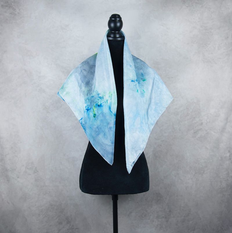 Hodvábna šatka VZOR_66, 90×80cm, Made in Slovakia