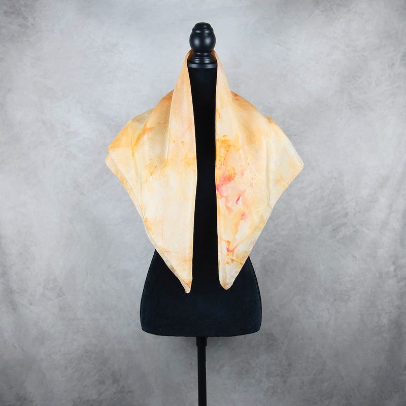Hodvábna šatka VZOR_70, 80×90cm, Made in Slovakia