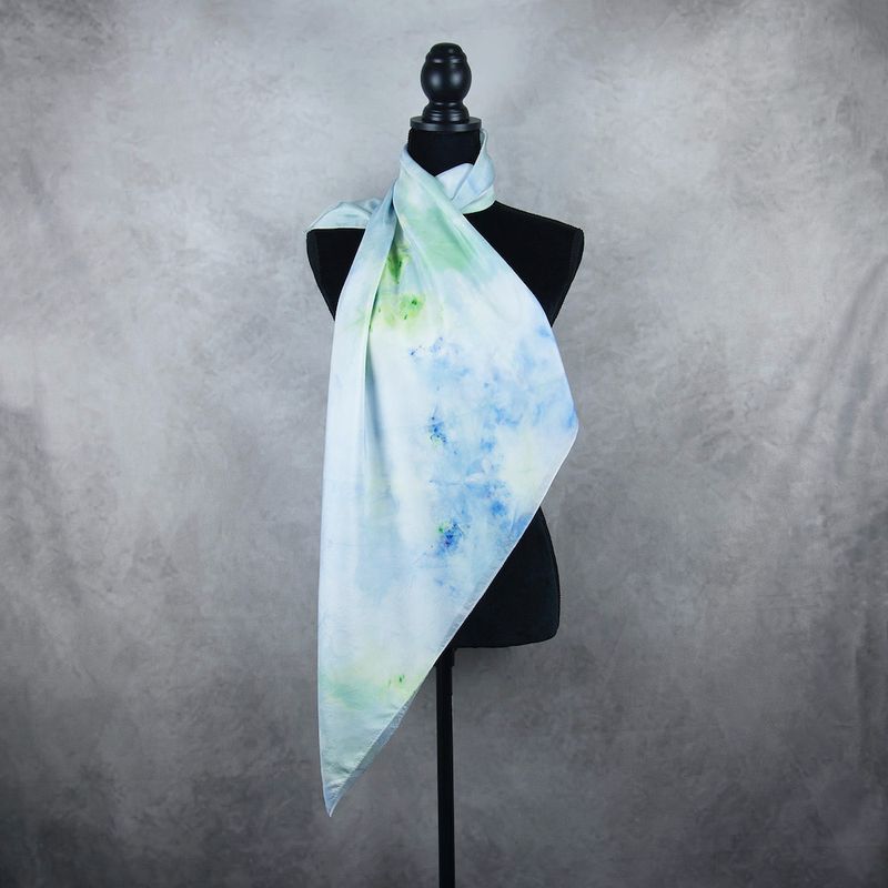 Hodvábna šatka VZOR_81, 90×90cm, Made in Slovakia
