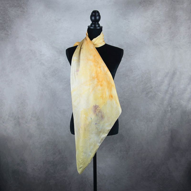 Hodvábna šatka VZOR_82, 90×90cm, Made in Slovakia