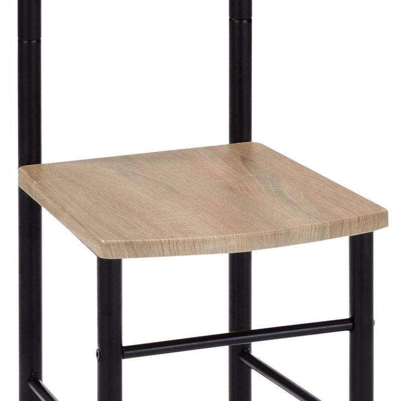 Nemý sluha so sedadlom čierny