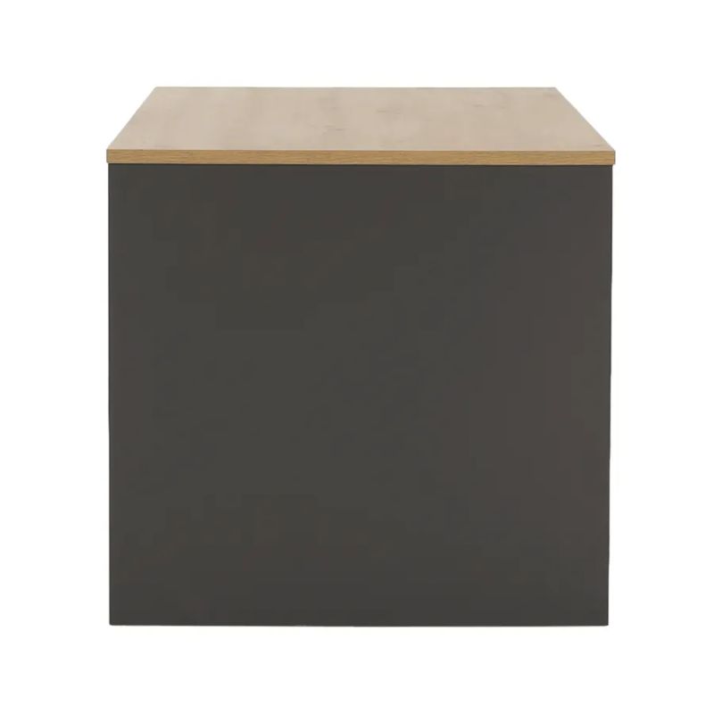 Moderný PC stôl z kvalitnej DTD, grafit/dub artisan, 140cm