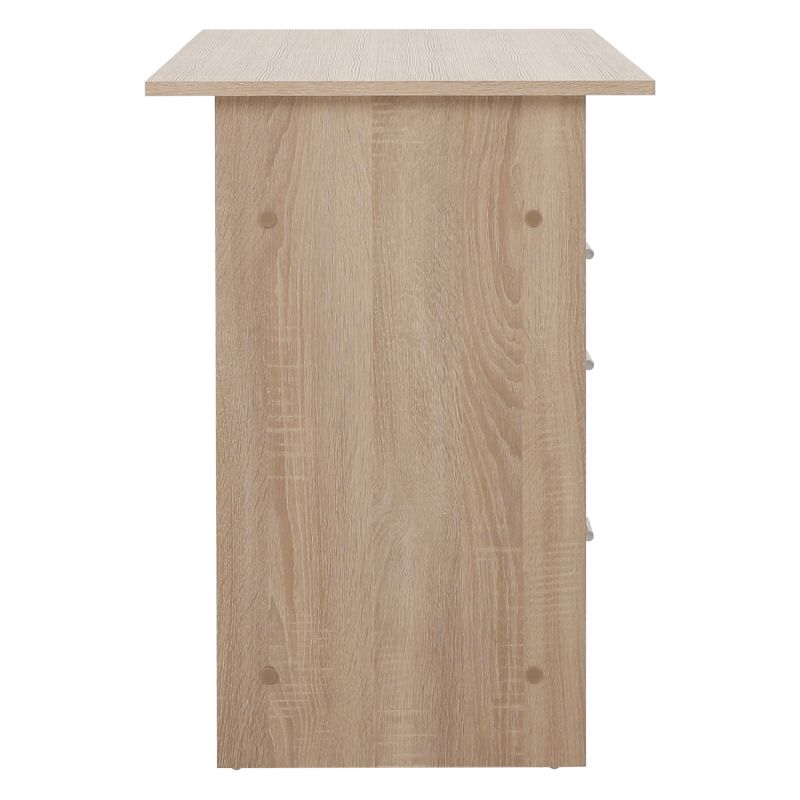 Jednoduchý PC stôl vyrobený z kvalitnej DTD, dub sonoma/biela