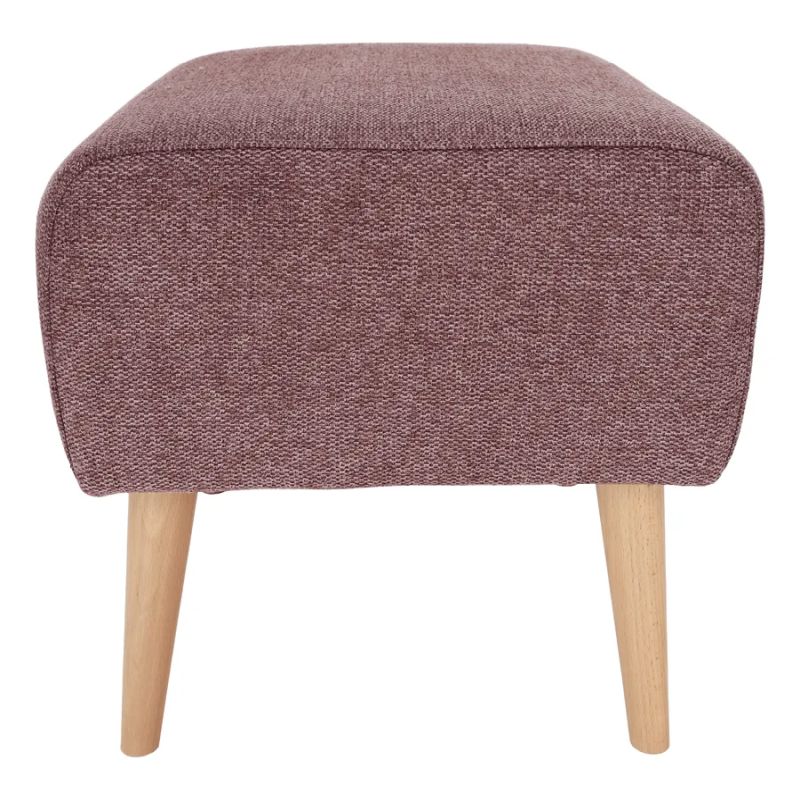 Elegantný taburet, staroružová/buk