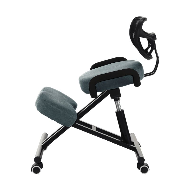 Ergonomický kľakosed s operadlom, sivá-čierna