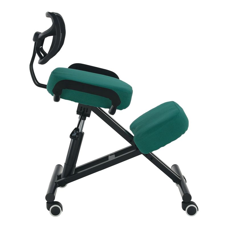 Ergonomický kľakosed s operadlom, zelená-čierna