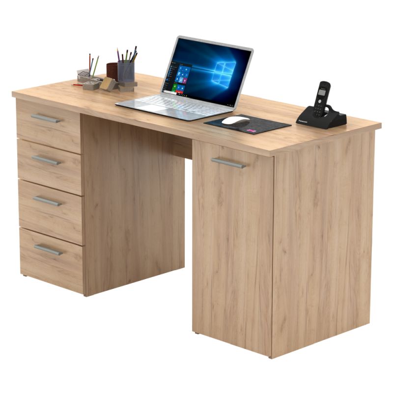 Praktický písací stôl vo farbe dub artisan