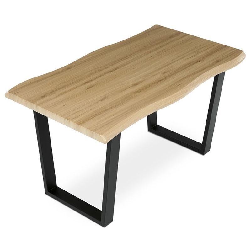 Stôl jedálenský 140x80, MDF doska dekor divoký dub, nohy v tvare U