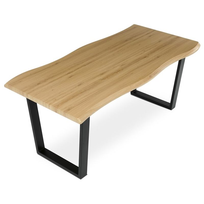 Stôl jedálenský 180x90, MDF doska dekor divoký dub, nohy v tvare U