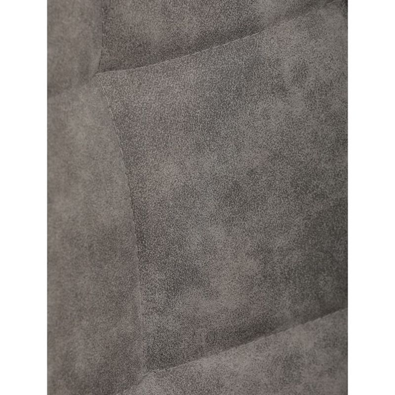 Jedálenská minimalistická stolička v industriálnom štýle, sivá vintage látka
