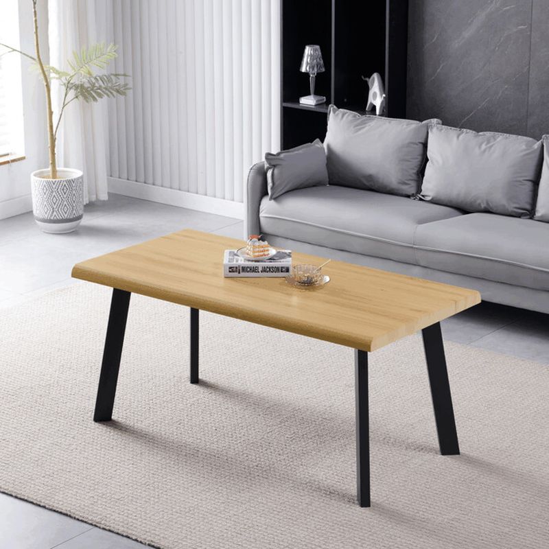 Konferenčný stolík 120cm, MDF doska prírodný dub, nohy čierny kov