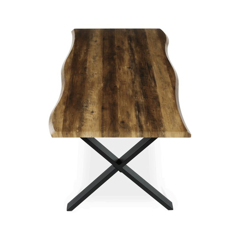 Jedálenský stôl 180x90, MDF old wood, nohy kov čierny v tvare X