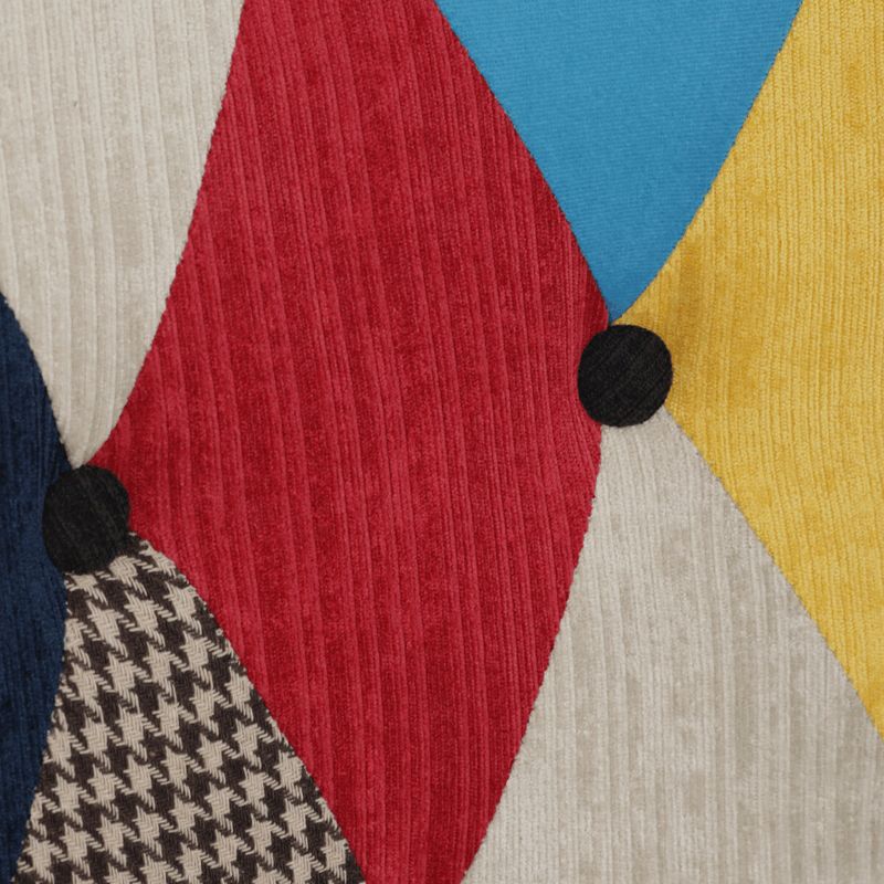 Kreslo ušiak, viacfarebná látka, patchwork