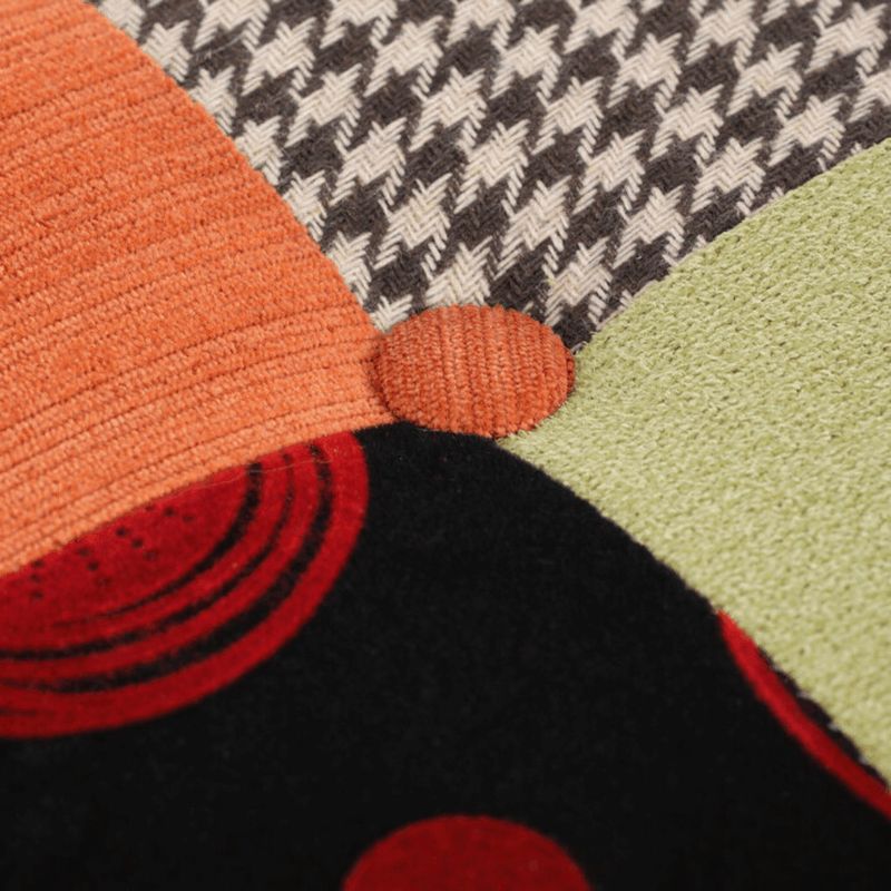 Taburet 34 cm, viacfarebná látka patchwork