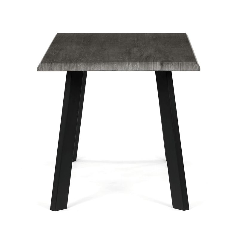 Moderný jedálenský stôl 140 × 80cm, sivý dub s kovovými nohami