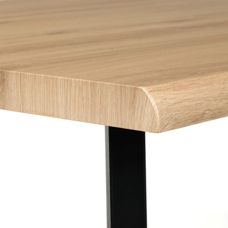 Moderný jedálenský stôl 160 × 90cm, divoký dub s kovovými nohami