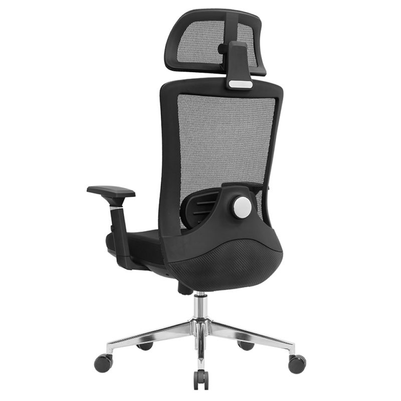 Ergonomické kancelárske kreslo čierne, chróm, 200 kg