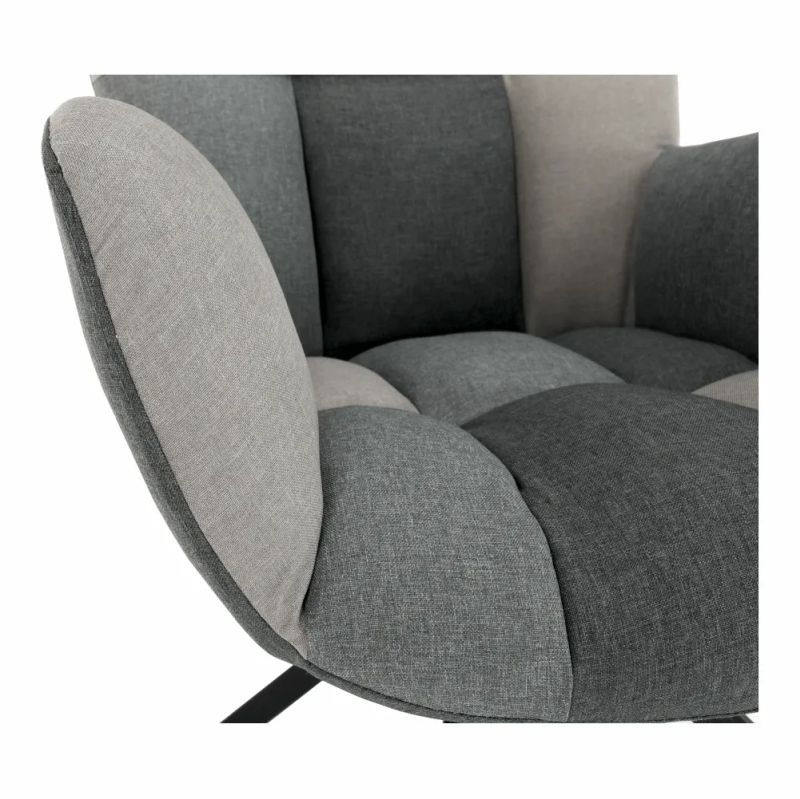 Dizajnové otočné kreslo v patchwork látke