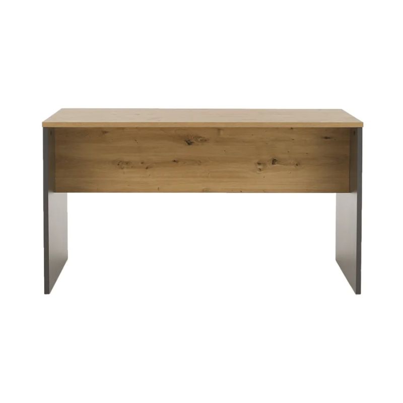 Moderný PC stôl z kvalitnej DTD, grafit/dub artisan, 140cm