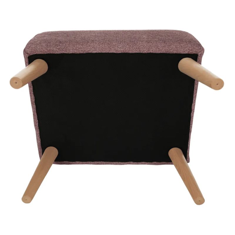 Elegantný taburet, staroružová/buk