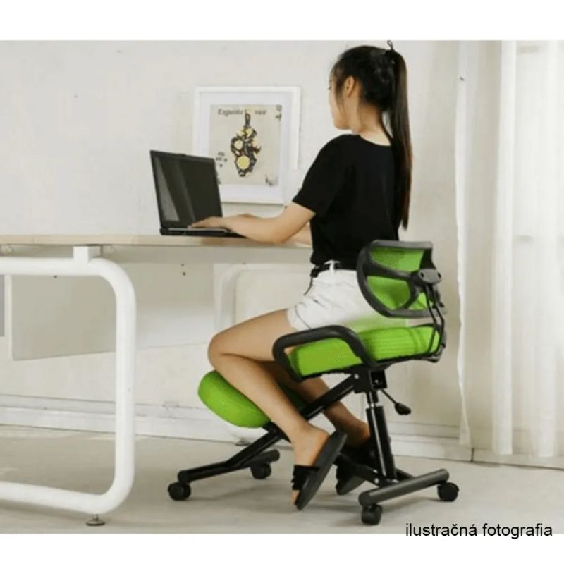 Ergonomický kľakosed s operadlom, béžová-čierna