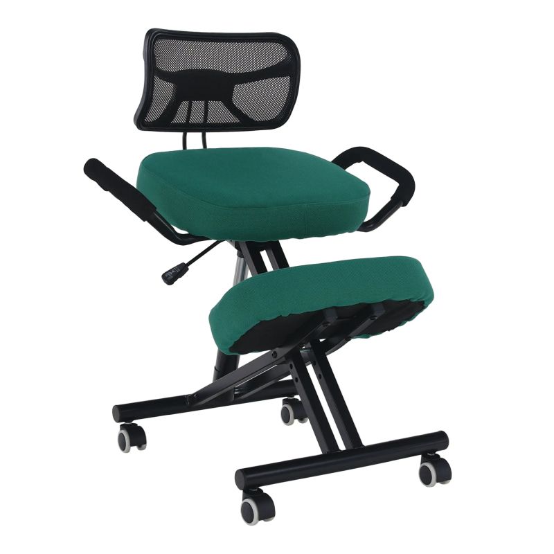 Ergonomický kľakosed s operadlom, zelená-čierna