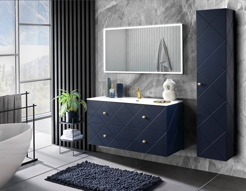 Skrinka do kúpeľne 82-90 wave blue