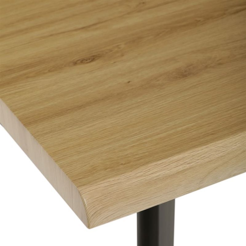 Stôl jedálenský 160x90, MDF doska dekor divoký dub, nohy čierne