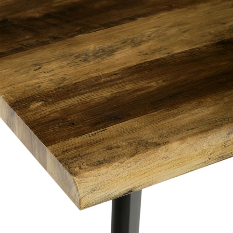 Stôl jedálenský 160x90, MDF doska dekor staré drevo, nohy čierne