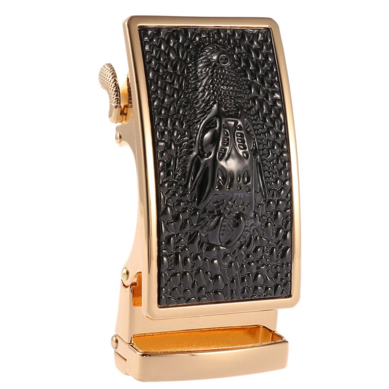 Automatická kovová pracka GOLD CROCO pre remene so šírkou 3.5cm