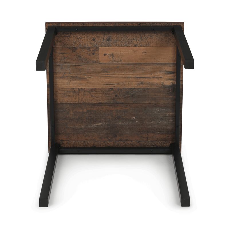 Jedálenský stôl, old wood, 70x70cm, s kovovými nohami