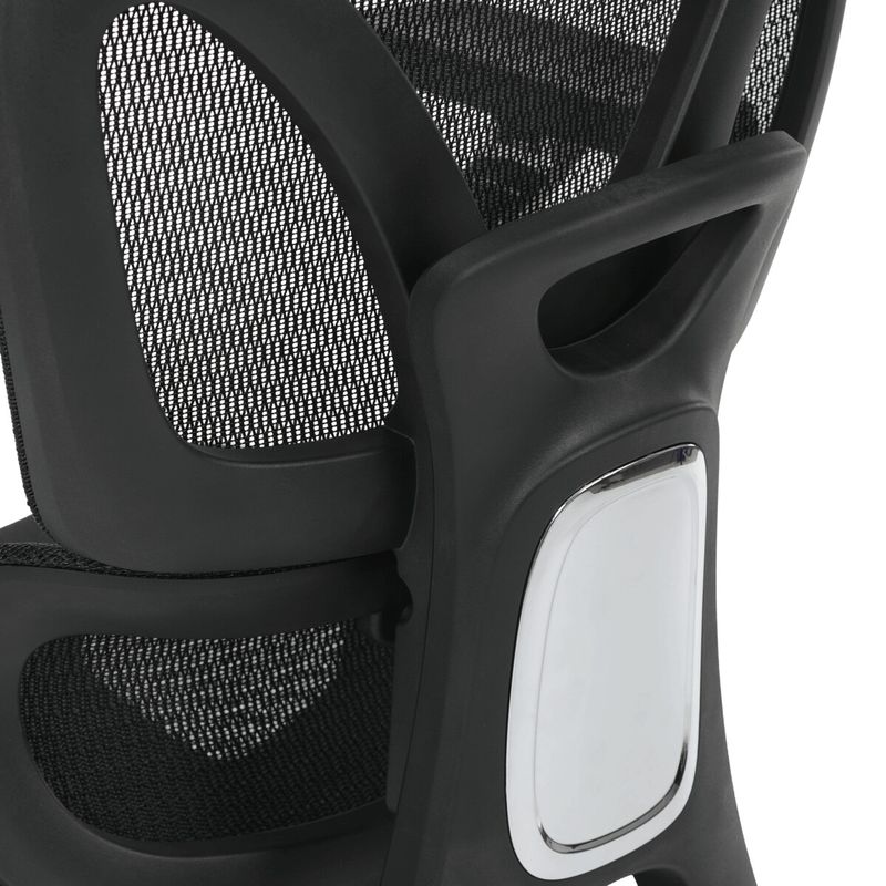 Ergonomická kancelárska stolička, čierna, so sieťovaným operadlom
