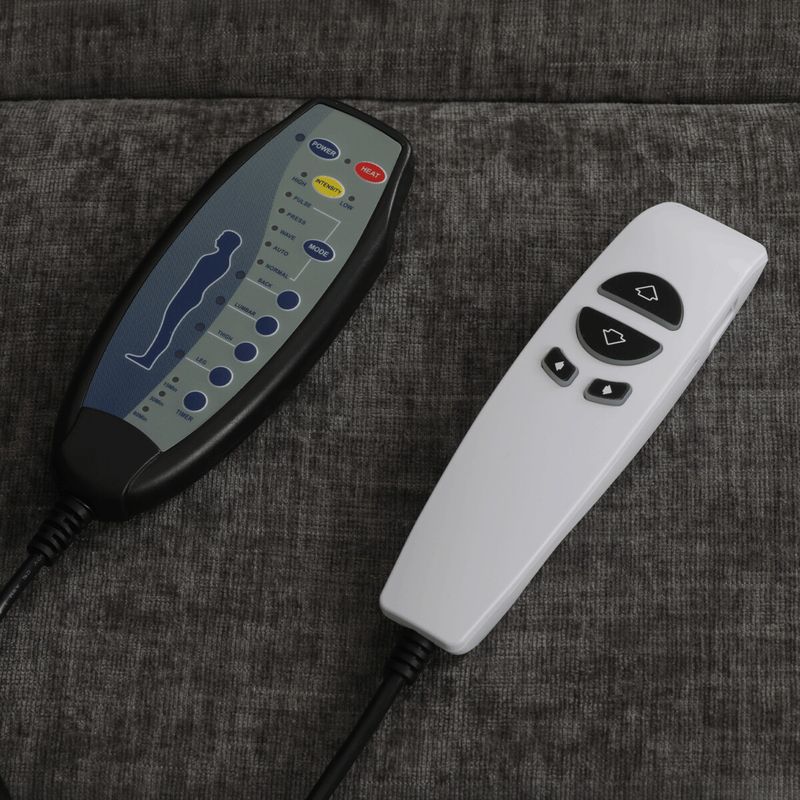 Elektrické polohovacie kreslo s masážou a vyhrievaním, sivé