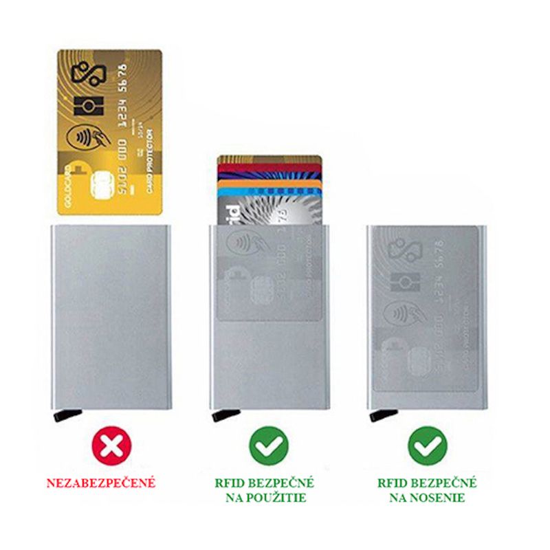 Pánsky darčekový set 16 – kožený opasok s automatickou prackou + RFID puzdro, čierna