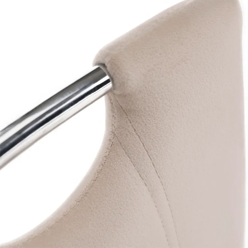 Moderná jedálenská stolička béžová Dulux Velvet látka