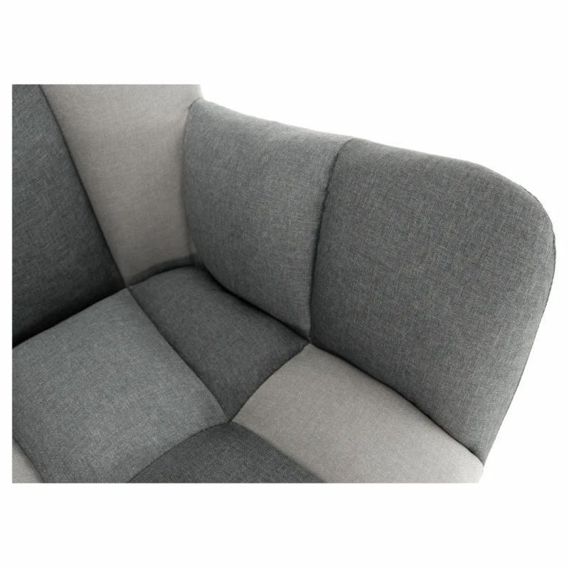 Dizajnové otočné kreslo v patchwork látke