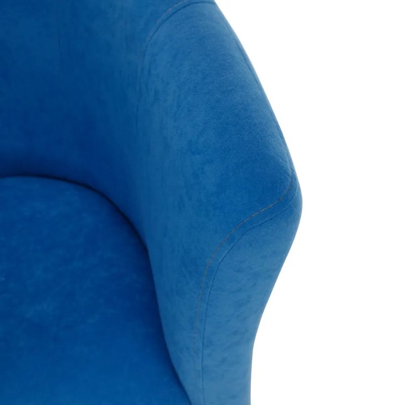Elegantné kreslo, tmavomodrá látka
