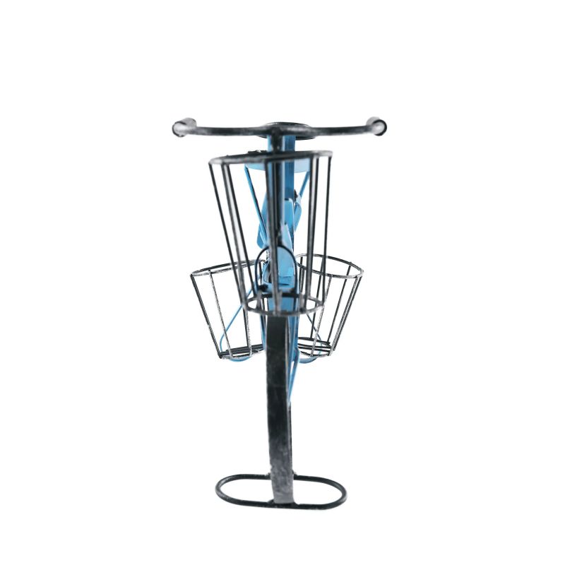RETRO kvetináč v tvare bicykla, čierna/modrá