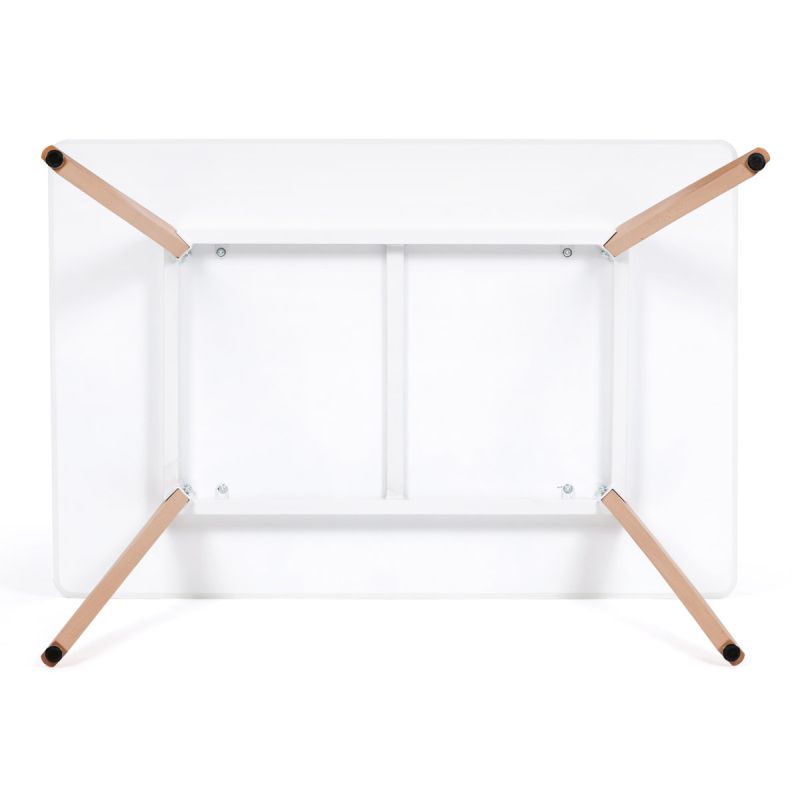 Jedálenský stôl obdĺžnikový s bielou MDF doskou 120x80