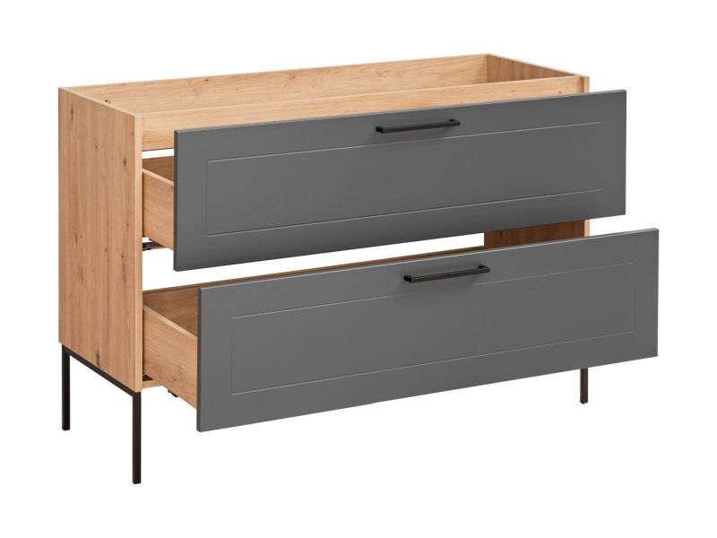 Skrinka do kúpeľne 854 graphite/artisan oak