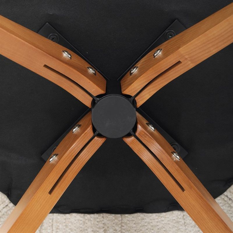 Elegantná jedálenská stolička béžová látka, 360° vratný mechanizmus, masív jaseň