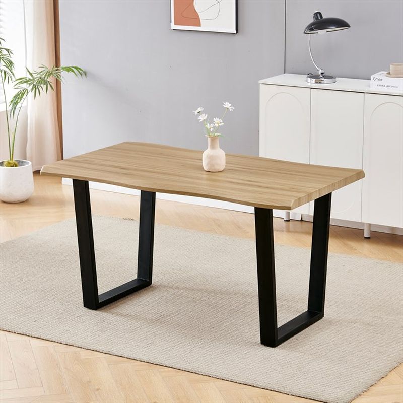 Stôl jedálenský 140x80, MDF doska dekor divoký dub, nohy v tvare U