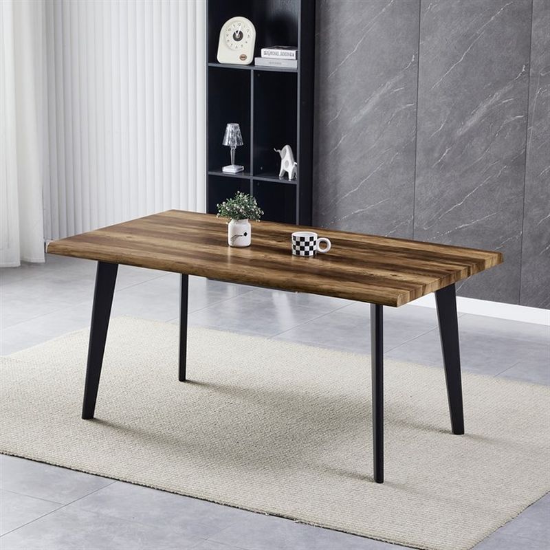 Stôl jedálenský 160x90, MDF doska dekor staré drevo, nohy čierne