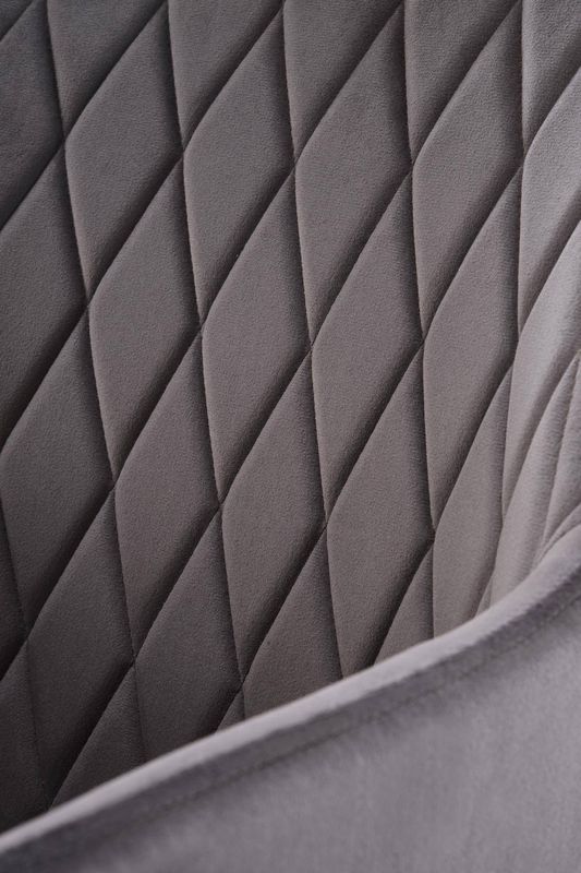 Jedálenská stolička 558, čierny kov – sivá látka Velvet
